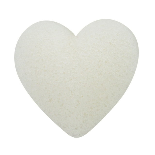 Fiudx Esponja Konjac, Limpiadora de Fibra Natural En Forma de Corazón, Esponja Konjac de Exfoliación Suave, Esponja de Carbón En Grasa, Cuidado de Piel Sensible, Limpieza Facial y Desmaquillaje, Ecol