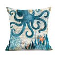 thumbnail image 2 of Criaturas marinas tortugas caballitos de mar ballenas pulpo funda de almohada C, 2 of 5