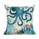 thumbnail image 4 of Funda de cojín con diseño de tortuga marina, caballito de mar, ballena y pulpo, 4 of 5