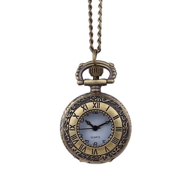 Iumwxz Men and Women Couple Pocket Watch Retro Quartz Hanging Table Commemorative Table