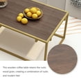 thumbnail image 4 of Alazyhome  Modern Industrial Style Rectangular Wood Grain Top Coffee Table, 4 of 6