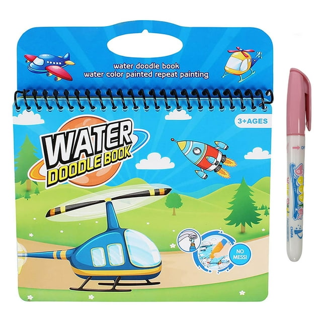 C Magic Reusable Water Drawing Book Doodle Toy With Pen Educational For Children Creativity