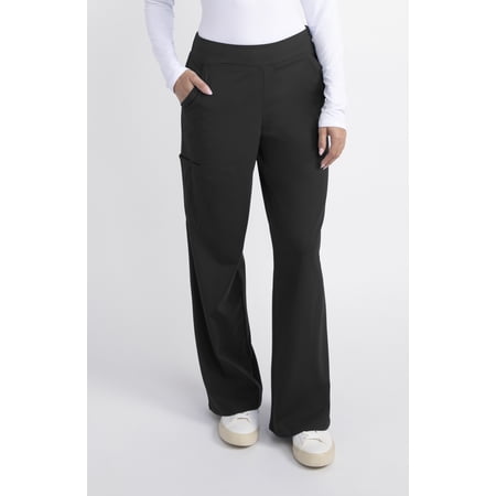 Gildan Wide Leg Pull-On Cargo Scrub Pant, 2-Way Stretch, Sizes XS-2XL