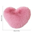 thumbnail image 3 of Lilixerw Fox Fur Imitation Long Hair Heart Shaped Pillow,Valentine's Day Soft Plush Lumbar Cushion for Sofa Bed,Wedding Couple Gifts,Festive Decorative Throw Pillow,15.74x11.81In,Hot Pink, 3 of 6