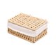thumbnail image 1 of Organizador de gabinete con cesta de almacenamiento de escritorio/Contenedor de almacenamiento rectangular multifuncional/ Caqui L con Tapa, 1 of 9