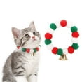 thumbnail image 2 of SLYNSHome Christmas Cat Collars,Cute Plush Beads Collar with Bell Pendant Christmas Kitten Collars - L - 7.8-24.4 inch, 2 of 8