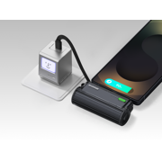 SHARGE Flow Mini 2 Power Bank with Built-in Cable 22.5W Max Portable Charger for Travel, Fast Charging Battery Pack with iOS and USB-C Connector for iPhone 16/15/14, Galaxy, Google, and More
