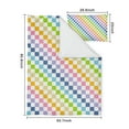 thumbnail image 5 of Rainbow Checkerboard Duvet Cover and Pillowcase Set for Single Bedding, Bedroom Accessories for Kids Teens, 5 of 5