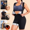 thumbnail image 3 of 2 PCS Women's Heat-Retention Sauna Suit Workout Vest - 5X Sweating Effect, Mid-Support Zipper Front Waist Trainer & Full-Body Shaper for Gym Running Yoga, 3 of 5