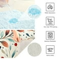 thumbnail image 3 of Yayeee Bath Rug for Bathroom Floor Non Slip Rectangle Fluffy Soft Absorbent Mat, 16"x24", Beige Whimsical Leaves, 3 of 7