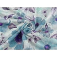 thumbnail image 6 of oneOone Rayon Baby Blue Fabric Leaves & Watercolor Flower Floral Sewing Craft Projects Fabric Prints By Yard 56 Inch Wide, 6 of 6