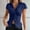 Navy, variant on Women Short Sleeve Button Down Shirts Fitted Y2K Lapel Collared Tie Back Blouses Going Out Crop Tops