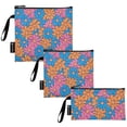 thumbnail image 2 of Dailycode Reusable Ziploc Bags Leakproof Sandwich Snack Freezer Bags Groovy Retro Daisy Flower 3 pack, 2 of 7