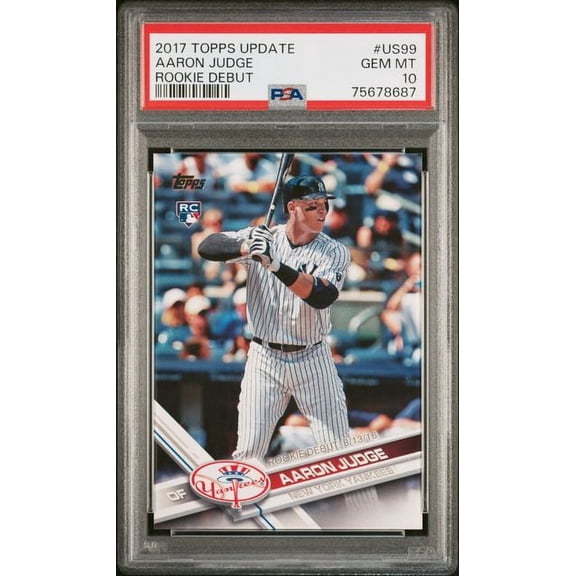 Aaron Judge 2017 Topps Update Rookie Debut Baseball Card #US99 Graded PSA 10