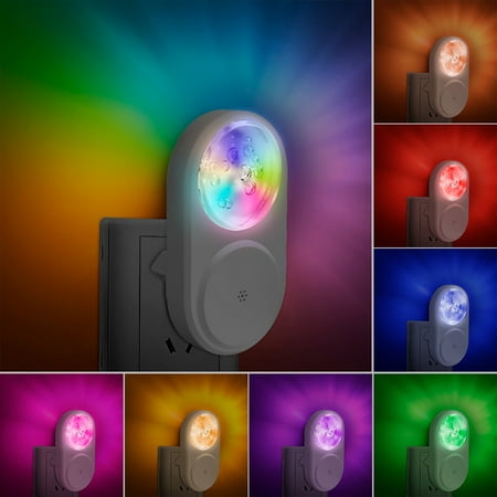 

NEWLIS 2Pcs Night Light Low Power Consumption Intelligent Light Control Sensitive Two Lamp Effects High Brightness Mini LED Colorful Ambient Lamp Home Supply