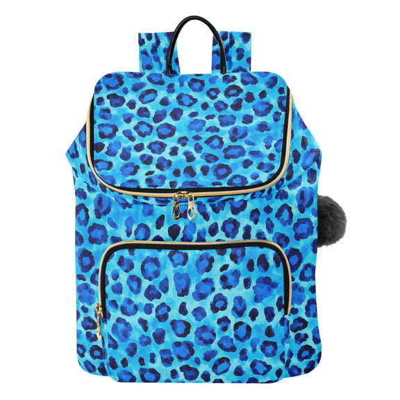 ALAZA Leopard Blue Travel Backpack Laptop Bag Large Capacity Daypack