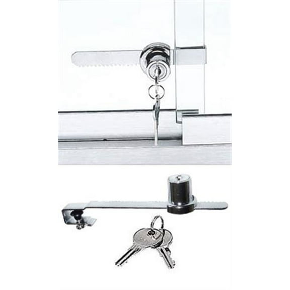 Ratchet Lock with Keys for Display Cases - Two Piece Lock with Key