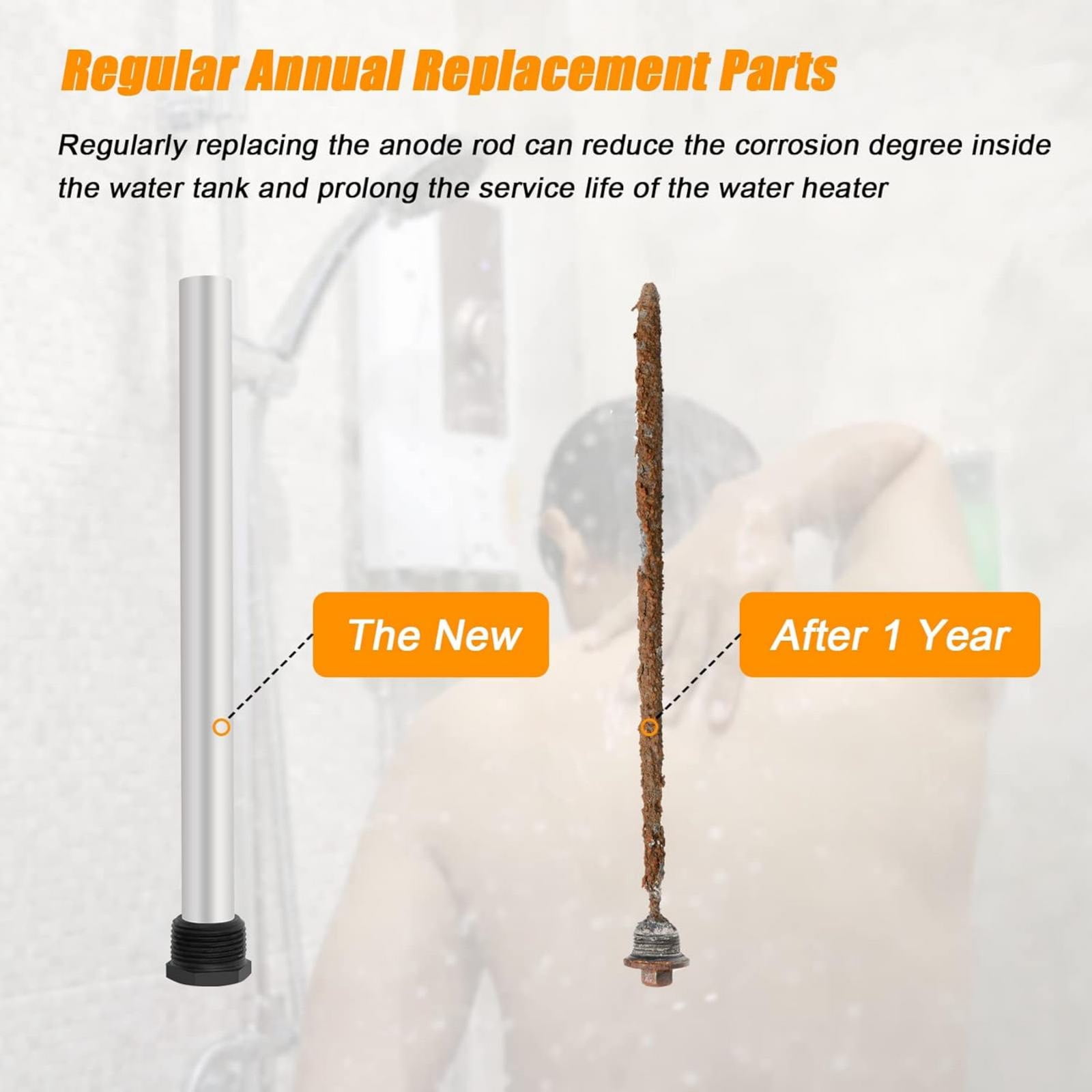 GUYUTING Replacement Anode Rod for Suburban RV Water Heaters 232767 Magnesium Prevents Tank Corrosion