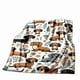 thumbnail image 1 of Manta de franela supersuave | Bonito estampado de perro salchicha | Manta de poliéster cálida y acogedora para amantes de los perros | Regalo de cumpleaños, recuerdo de boda familiar | Decoración, 1 of 9
