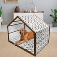 thumbnail image 2 of Pet Pet House, Cats in Outer Space with Constellation Stars Humor, Outdoor & Indoor Portable Dog Kennel with Pillow and Cover, 5 Sizes, White Black, by Ambesonne, 2 of 4
