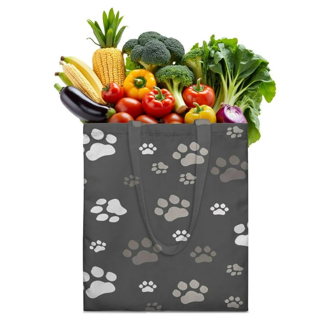 Sac Fourre-Tout en Toile pour Chien – Design Ludique Chiot et Queue Sac de Courses Réutilisable