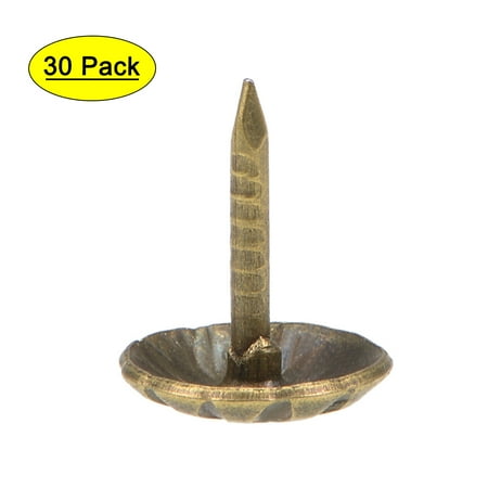 

Uxcell 8mm Head Dia Antique Round Thumb Push Pins Bronze Tone Upholstery Nails Tacks 30 Pack