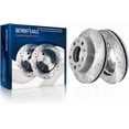 thumbnail image 2 of Detroit Axle - 6pc Front Brake Kit for 2014-2021 Ram ProMaster 1500 2500 3500 Drilled and Slotted Disc Brake Rotors Ceramic Brakes Pads with Hardware Replacement : 11.81" inch Rotor, 2 of 3