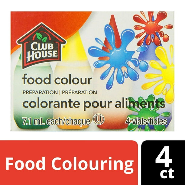 Club House, colorant alimentaire, original, 4 unités