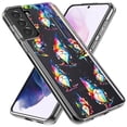 thumbnail image 2 of MUNDAZE Samsung Galaxy S21 Ultra Shockproof Clear Hybrid Protective Phone Case Water Painting Colorful Splash Gnomes Cover, 2 of 5