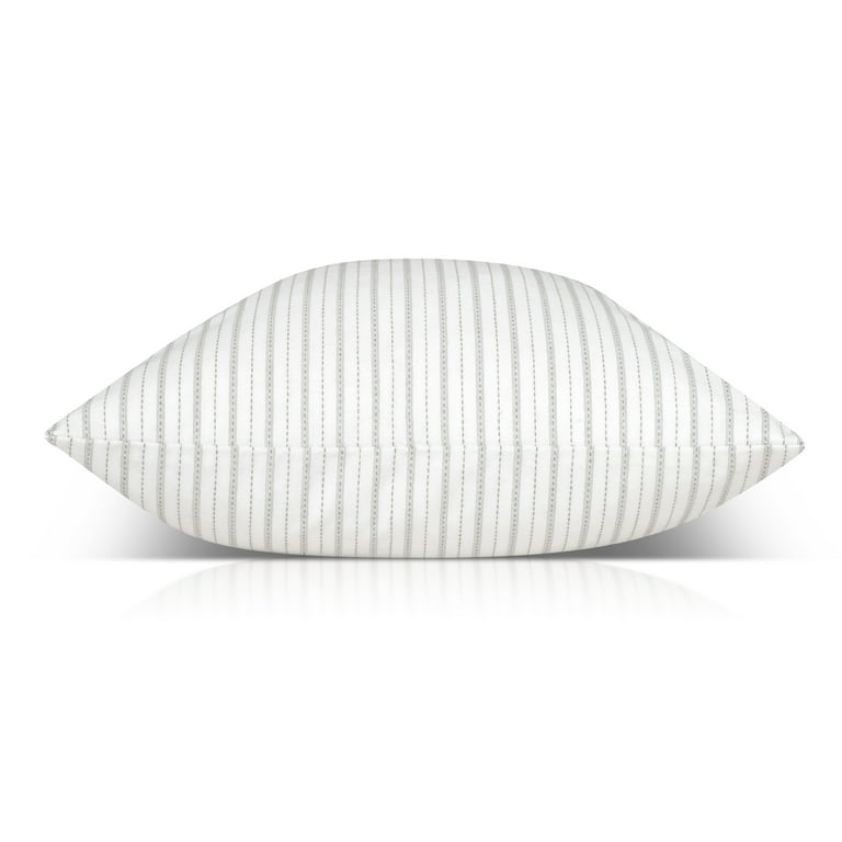 White Linen Fringe Decorative Accent Pillow 20 x 20 – Sovrano Home Décor