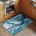 thumbnail image 4 of 2x3 Washable Entryway Rug, Abstract Liquid Art Non-Slip Area Rug for Front Door Kitchen Bathroom, Blue Gary Marble Texture Indoor Floor Mat for Home Decor, 4 of 9