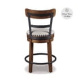 thumbnail image 6 of Signature Design by Ashley Valebeck Rustic Farmhouse 24.5” Counter Height Swivel Bar Stool, Brown, 6 of 7