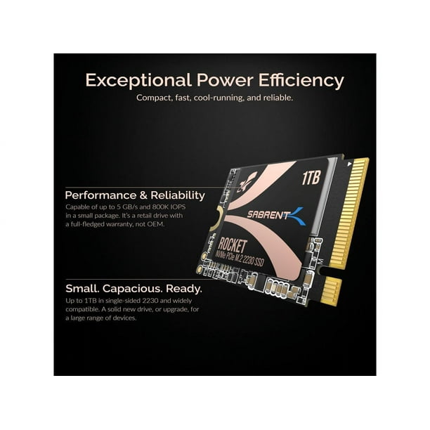 Free Shipping! SABRENT Rocket 2230 NVMe 4.0 1TB High Performance
