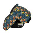 thumbnail image 3 of Sigee Blue Floral Print Multi-use Stretchy Baby Car Seat Cover - Nursing Breastfeeding Canopy, Infant Stroller and High Chair Cover, 3 of 9