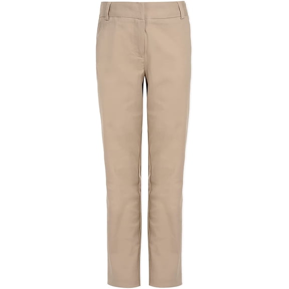 Nautica Girls' Big School Uniform Twill Skinny Pants, Comfortable Stretch Material, Wrinkle & Fade Resistant 4 Khaki 262