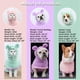 thumbnail image 3 of Zhuge Albornoz para perros, toalla de baño con capucha absorbente de microfibra de secado rápido para cachorros, perros pequeños, medianos y grandes, gatos (rosa, S), 3 of 5
