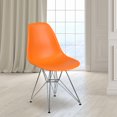 thumbnail image 4 of Elon Series Black Plastic Chair with Chrome Base, 4 of 6
