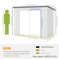 thumbnail image 3 of Outsunny 8 x 4FT Metal Garden Storage Shed with 2 Vents, Green, 3 of 9