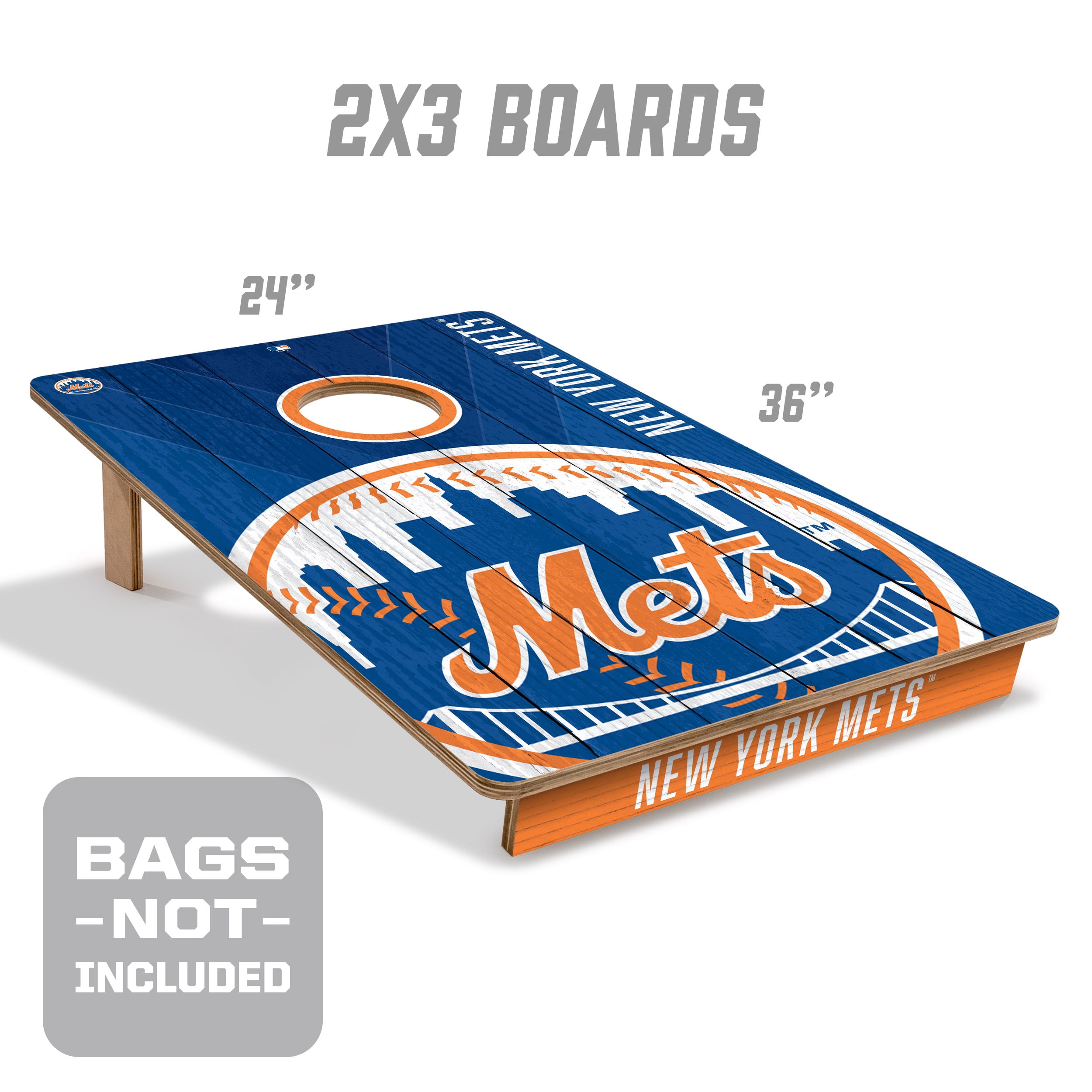 YouTheFan MLB New York Mets 2' x 3' Cornhole Game No Bags