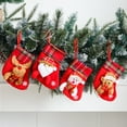 thumbnail image 6 of 12 Pack Christmas Stockings,6.3" Christmas Holiday Stockings with Snowman Santa Reindeer Bear Christmas Stockings Set Gift, 6 of 7