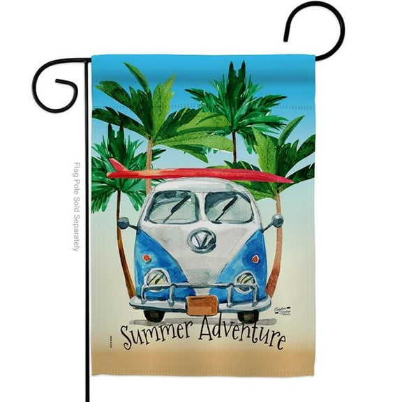 Angeleno Heritage G135058-BO Summer Adventure Summertime Fun & Sun 13 x 18.5 in. Double-Sided Decorative Vertical Garden Flags for House Decoration Banner Yard Gift