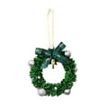 thumbnail image 2 of Nkmbld Christmas Tree Decorations Mini Christmas Wreaths Hanging Pendant Decorations for Tree Walls Windows Doors Car Interiors Decors, Green, 2 of 8