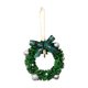thumbnail image 2 of Mini Corona Navideña Decorativa | Corona Navideña de Plástico Verde con Cascabeles, Lazos y Estrella | Adorno Festivo Pequeño de 8 Cm para Espejo Retrovisor de Coche, Ventana, Puerta, Regalo Colgante, 2 of 6