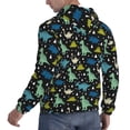thumbnail image 6 of Lsque Dinosaur Pattern Casual Men's Hoodie,Hooded Sweatshirt with Kangaroo Pocket,Pullover Hoodie-Small, 6 of 7