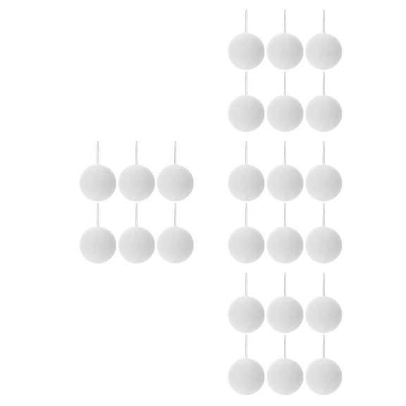 LABSERRON Foam Balls Christmas Ornaments White Round For Wedding Decorations 24Pcs 3.1In