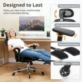 thumbnail image 6 of AFO Ergonomic Office Chair with Retractable Footrest, High Back Mesh Computer Desk Chair with Adjustable Lumbar Support Headrest 3D Armrests, Black, 6 of 9