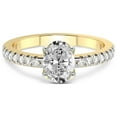 thumbnail image 3 of 5 Carat IGI Certified Oval Shape Lab Grown Diamond Engagement Ring | 14K Yellow Gold |Galen Secret Halo Diamond Ring | FG-VS1-VS2 Quality Friendly Diamonds, 3 of 4