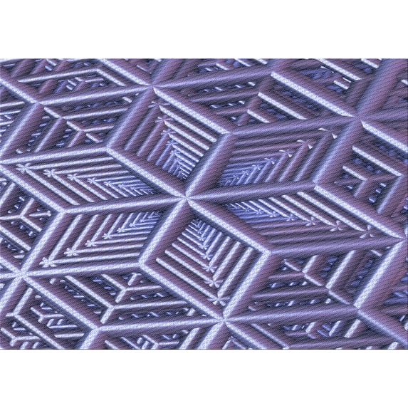 Ahgly Company Machine Washable Indoor Rectangle Transitional Purple Mimosa Purple Area Rugs, 5' x 8'