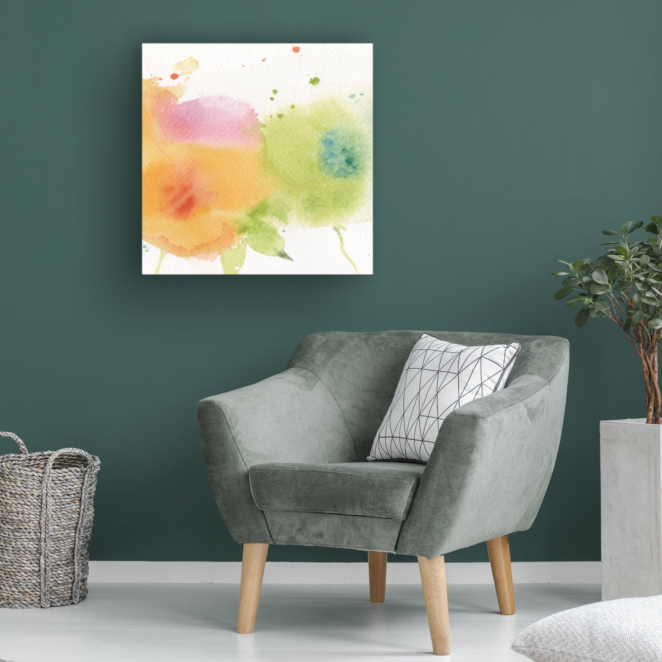 Canvas Wall Art - Sheila Golden 'Over the Rainbow 2' Wall Art for Living Room, Bedroom, or Office Décor by Trademark Fine Art - 18 x 18 Inches