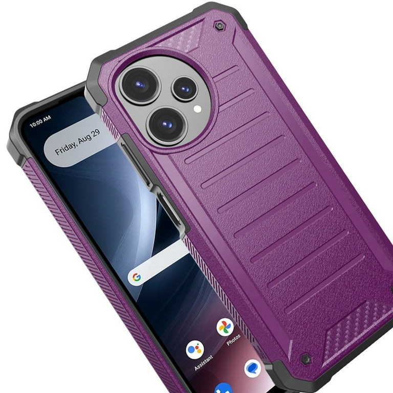 For Cricket Icon Pro SN512C 2026 Premium Tough Hybrid Cell Phone Cover Case  - PTF Purple - Walmart.com
